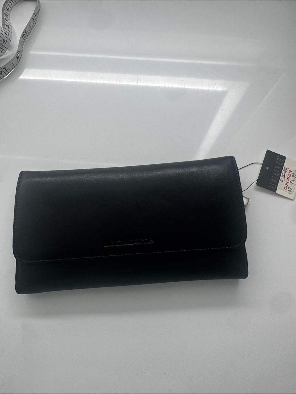 Liz Claiborne Black Leather Wallet Clutch